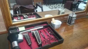 tesoura Cadeira de Barbeiro barbearia
